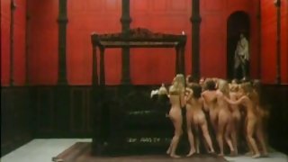 红色鞋子的裸体黑发被束缚并且穿上癌症
